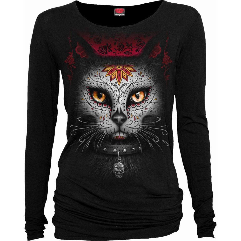 Spiral - CATRINA Longsleeve top - Zwart
